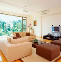 Sala, mesa de centro, mesa de T.V.